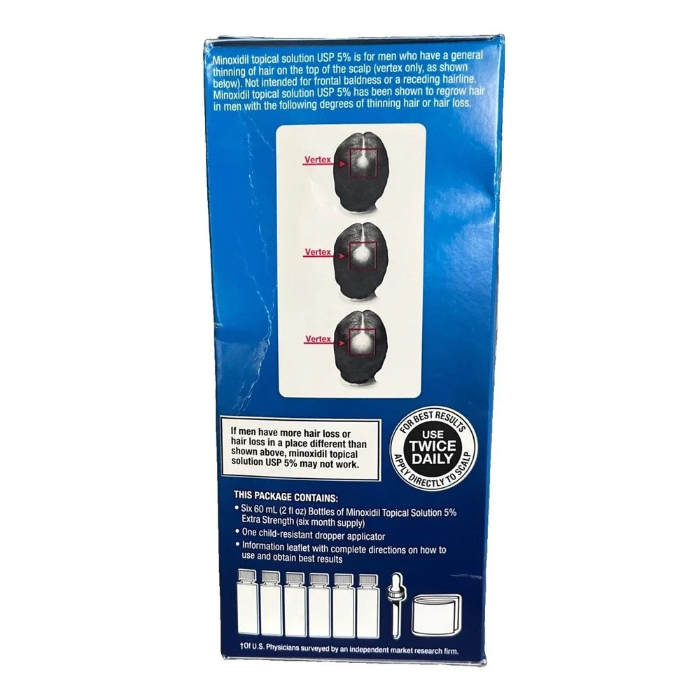 Amazon Basic Care Minoxidil 5% Hair Regrowth 12 oz Compare to Rogaine 6 Month